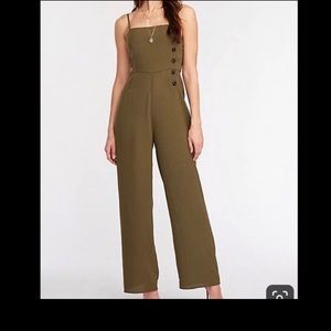 Solid green jumpsuit